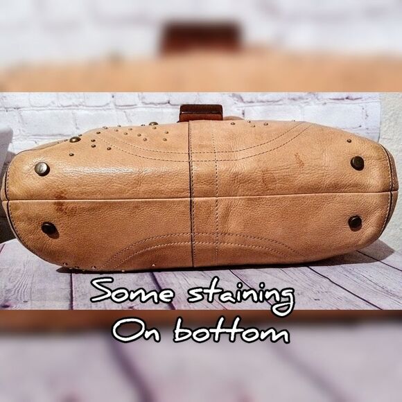 COACH tan Rhinestone leather bag - Picture 3 of 11